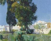 华金索罗利亚巴斯蒂达 - Corner of the Garden Alcazar Sevilla